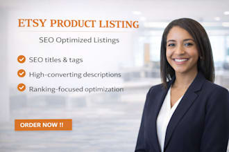 create SEO optimized etsy product listings that rank