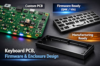 design a custom mechanical keyboard pcb with firmware and enclosure design