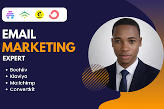 setup ecommerce email flows or email campaign on mailchimp, klaviyo, convertkit