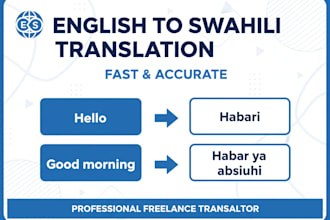 translate english to swahili accurately and fast