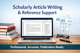 write scholarly article and reference support
