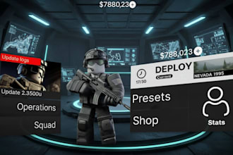 design modern roblox UI UX, custom gui and scripted systems