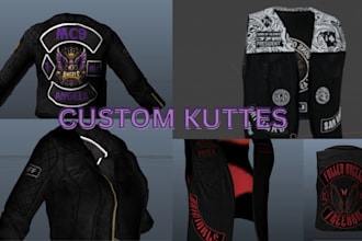 make fivem kuttes custom fivem clothing kuttes mc mc vest biker clothing kuttes