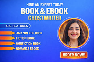 ghostwrite fiction and nonfiction book as ghostwriter and ebook ghostwriter