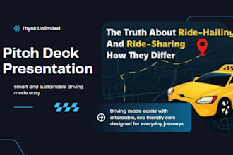 build an investor pitch deck for ride hailing taxi startup seed funding deck