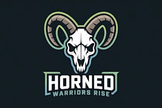 create amazing skull goat head logo with free source file