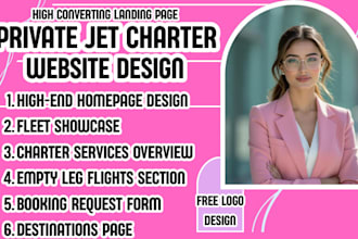 private jet charter website aviation website design  empty leg flight website