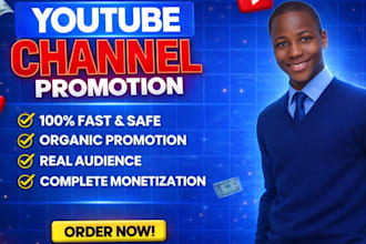 promote your youtube channel to 15 million real USA subscribers with engagement