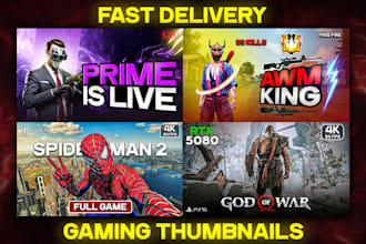 design eye catching gaming youtube thumbnails that boost clicks