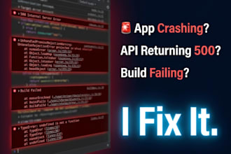 fix nextjs, react, nodejs bugs and API errors fast