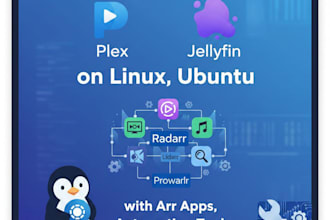 fully install plex, jellyfin on linux, ubuntu with arr apps, automation tools