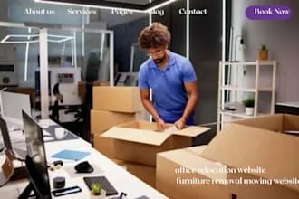 design squarespace office relocation website furniture removal moving website
