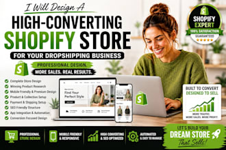 design shopify website build shopify website based on request