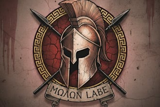 design a fierce and powerful spartan logo for your brand