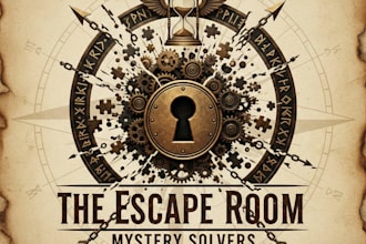 design a creative and thrilling escape room logo for your business