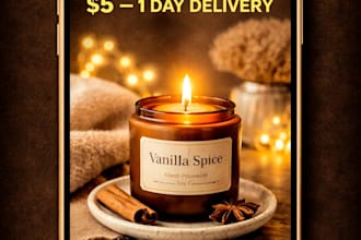 create realistic candle mockups for your etsy shop