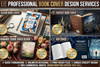 design book cover, romance ebook cover design, fantasy book cover, KDP cover