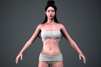 stylize 3d, fantasy game character, rig3d for livestream,ue5 nsfw avatar model
