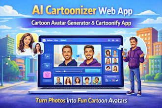develop saas ai cartoonizer web app, cartoon avatar generator, cartoonify app