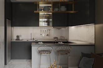create realistic 3d kitchen interior render and visualization