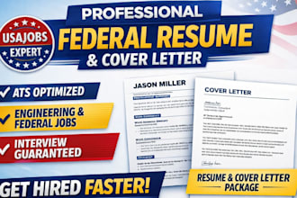 write a professional federal usajobs resume and CV that wins interview