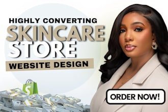 design stunning skin care shopify store skin care website skin care beauty store