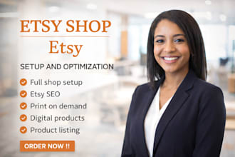 setup and optimize your etsy shop for sales and growth
