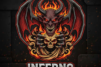 design a fierce and menacing demon logo for your brand