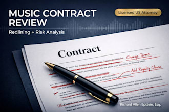 review your music contract and entertainment legal agreements