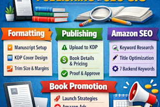 create a KDP formatting, publishing, SEO and book promotion