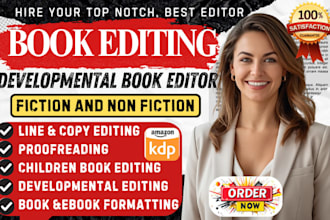 do children book developmental edit proofread, format children book amazon kdp
