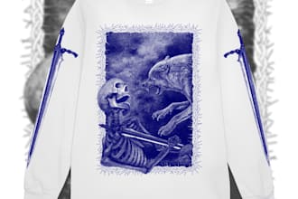 draw detailed artwork for metal or hardcore band