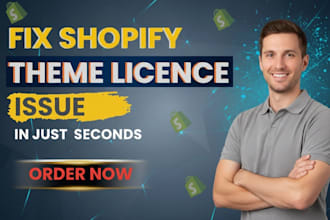 install and fix shopify theme license issue
