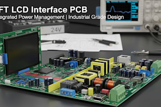 develop tft lcd interface pcb with power management