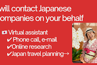 be your japanese virtual assistant for business, private and travel