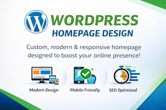 design a wordpress homepage