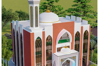 render your religion house mosque or church architecture interior and exterior