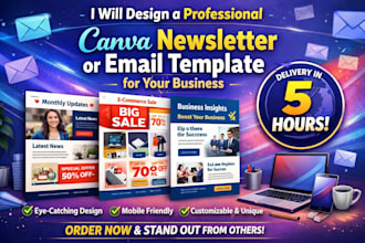 design a  canva newsletter and email template