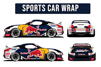 design sports car wrap design, car wrap, racing car wrap and vehicle wrap design