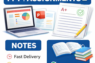 create clean powerpoint presentation and student assignment