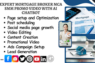 be your mortgage broker mca smm promo video with ai chatbot to increase sales