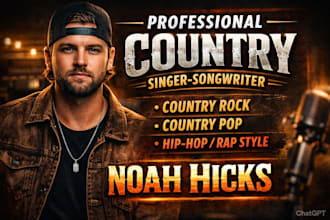 be your country singer songwriter country rock country pop and hip hop rap style