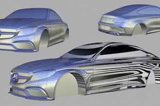 mechanical cad model, 3d exterior car model, reverse engineering from scan data