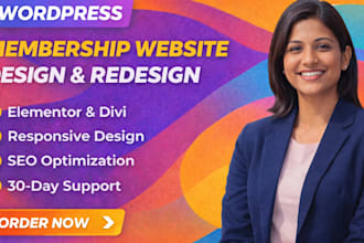 design a professional wordpress membership site for courses and communities