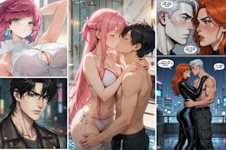 draw nsfw anime art, doujin manga, sfw character illustration