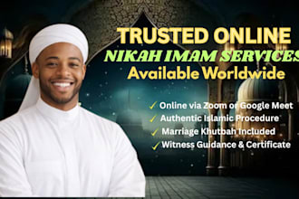 conduct your online nikah ceremony with witnesses and certificate
