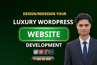 build premium wordpress website and luxury website