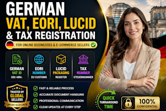 register german vat id, eori, lucid and tax number for your business