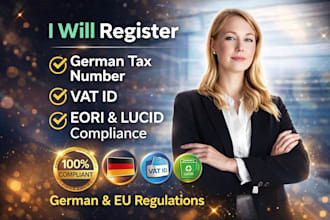 help you get german tax number, vat id, eori and lucid for your business