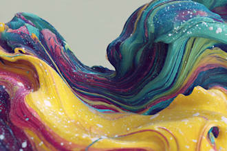 paint digital abstract art works